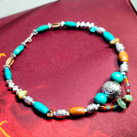 Collier minéraux pierres/ necklace style vintage