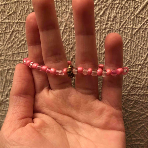Bracelet perle rose