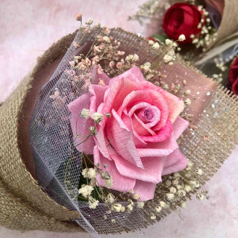 Bouquet 1 rose Saint Valentin